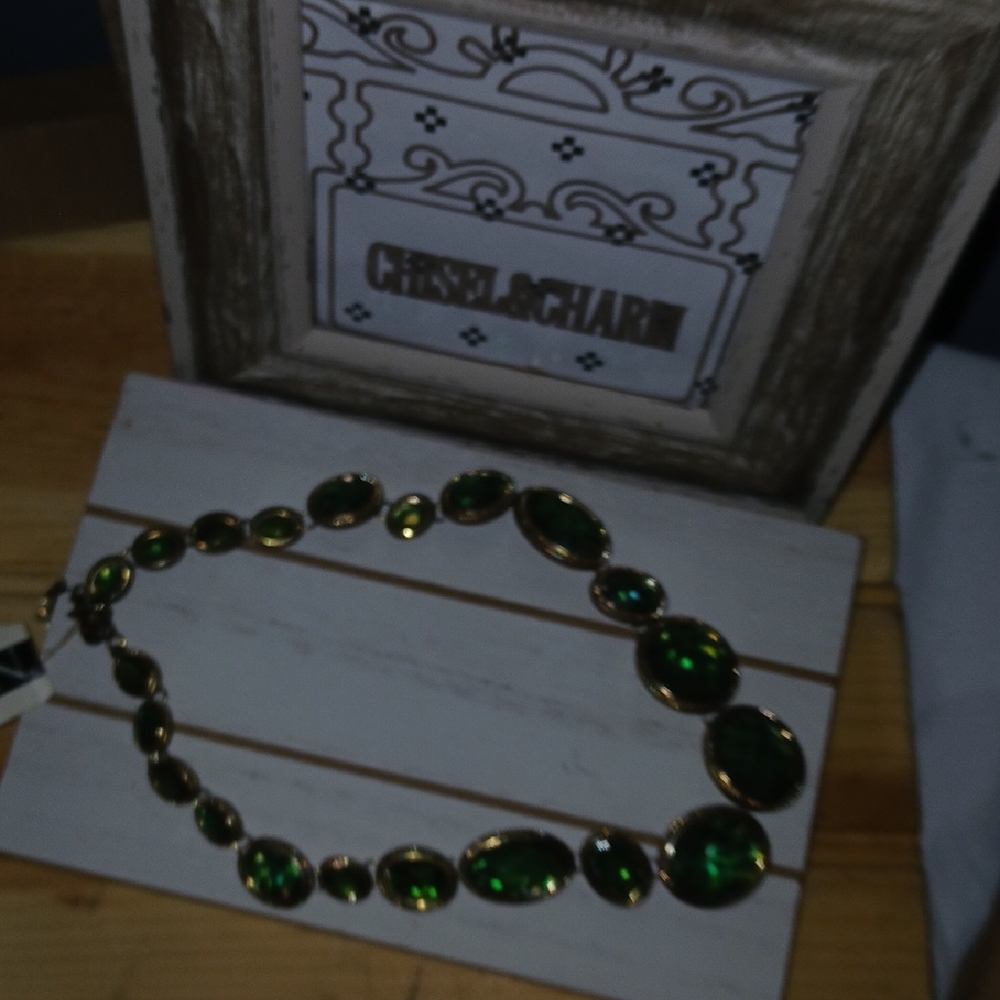 Vintage Napier Green Gemstone Necklace - Picture 5 of 5